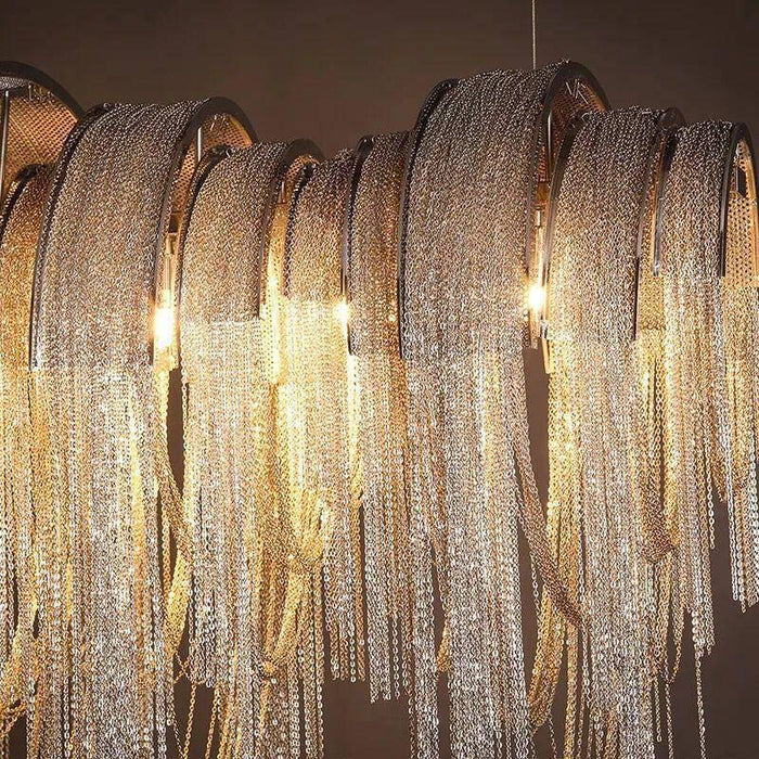 Cadena Chain Tassel Dining Room Chandelier-DWHOME