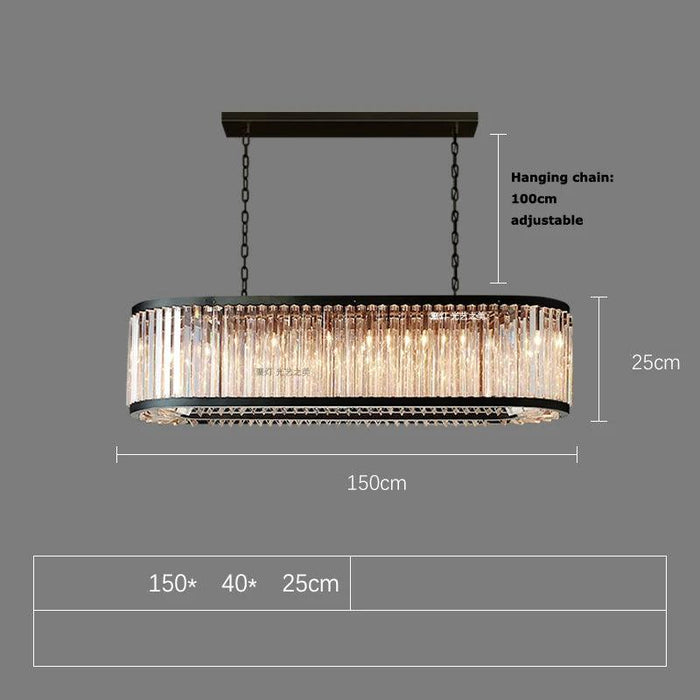 Gio Amber Crystal Dining Room Chandelier - DWHOME