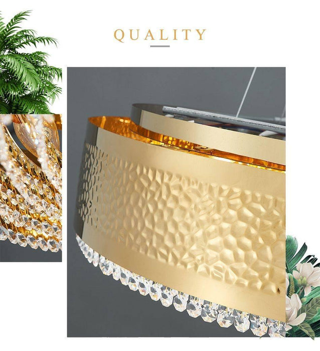Modern LED Crystal Drum Chandelier By Morsale - DWHOME