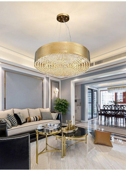Modern LED Crystal Drum Chandelier By Morsale-DWHOME