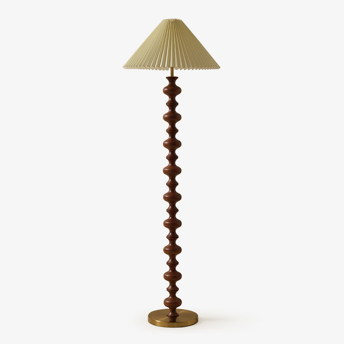 Sculpted Rhythm Wood Floor Lamp - Vakkerlight