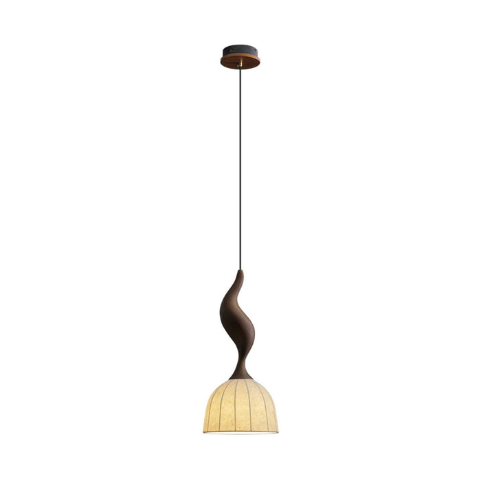 Elowen Twisted Wood Pendant Light-DWHOME
