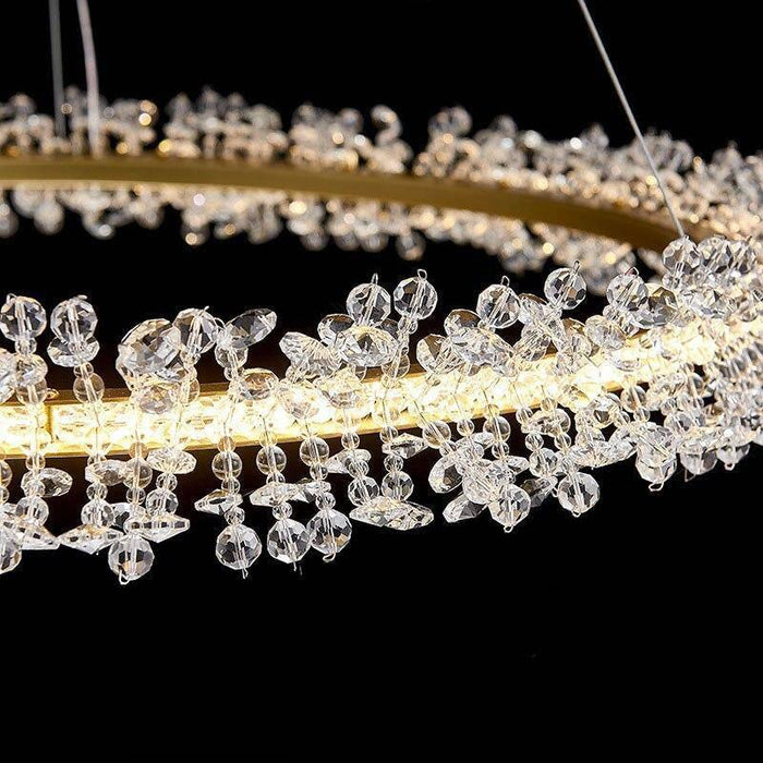 Capri Double Ring Crystal Chandelier - DWHOME