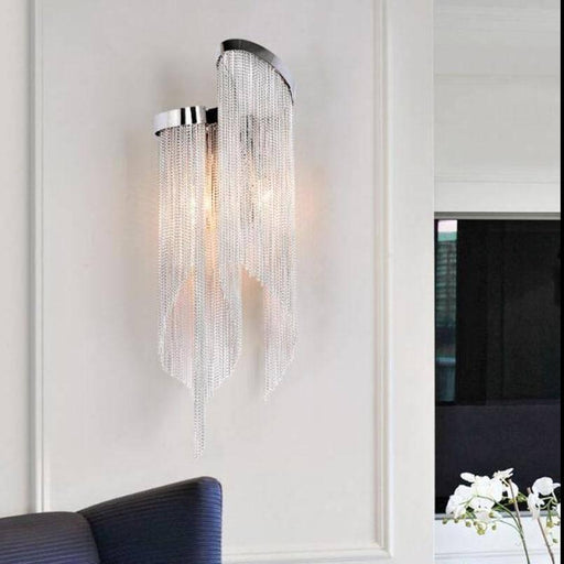 Cadena Chain Tassel Wall Sconce-DWHOME