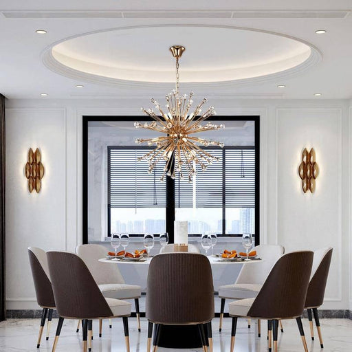 Rose Gold Crystal Sphere Light Fixture-DWHOME
