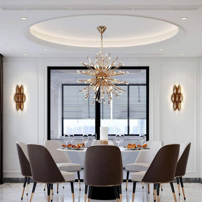 Rose Gold Crystal Sphere Light Fixture - DWHOME