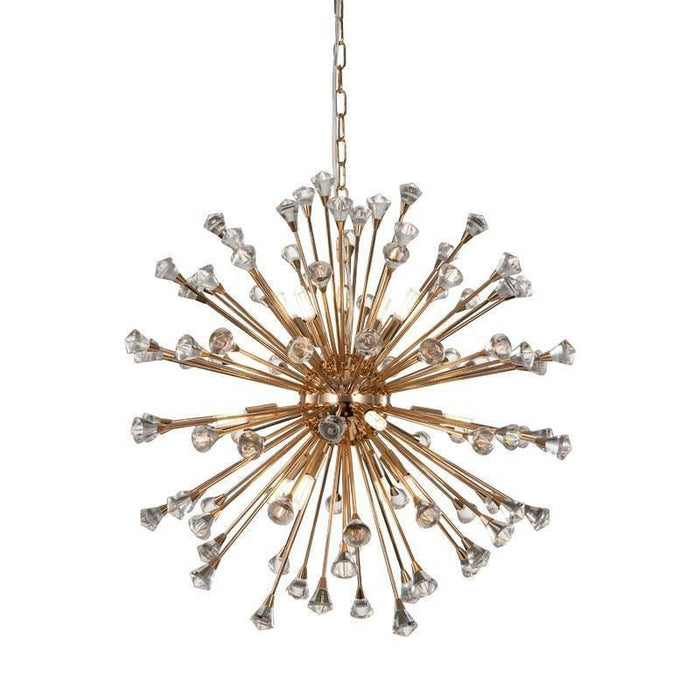 Rose Gold Crystal Sphere Light Fixture - DWHOME