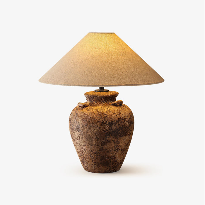 Vintage Terracotta Vase Table Lamp-DWHOME