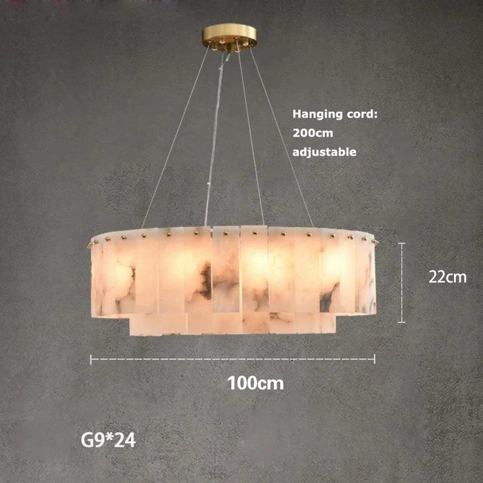 Moonshade Natural Marble Chandelier - DWHOME