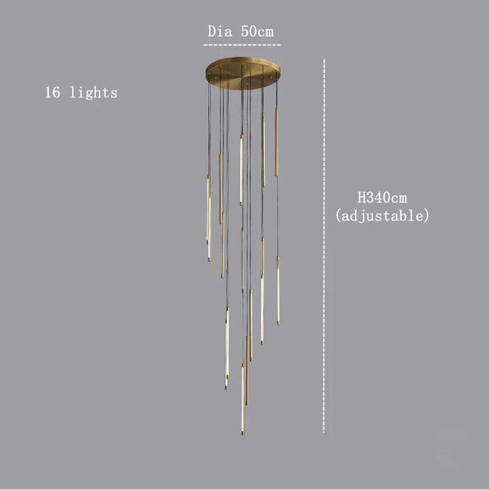 Grande Brass Entryway Pendant Light Fixture - DWHOME