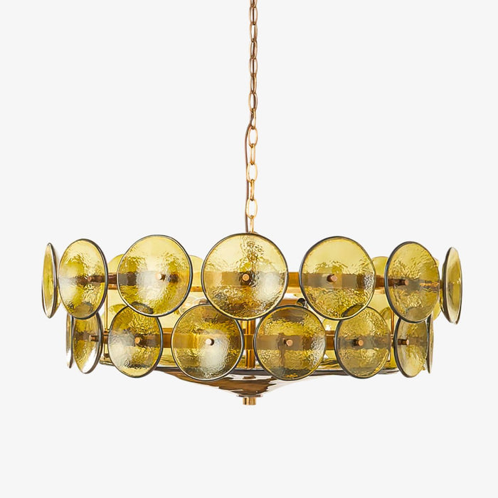 Solaris Disc Murano Chandelier-DWHOME