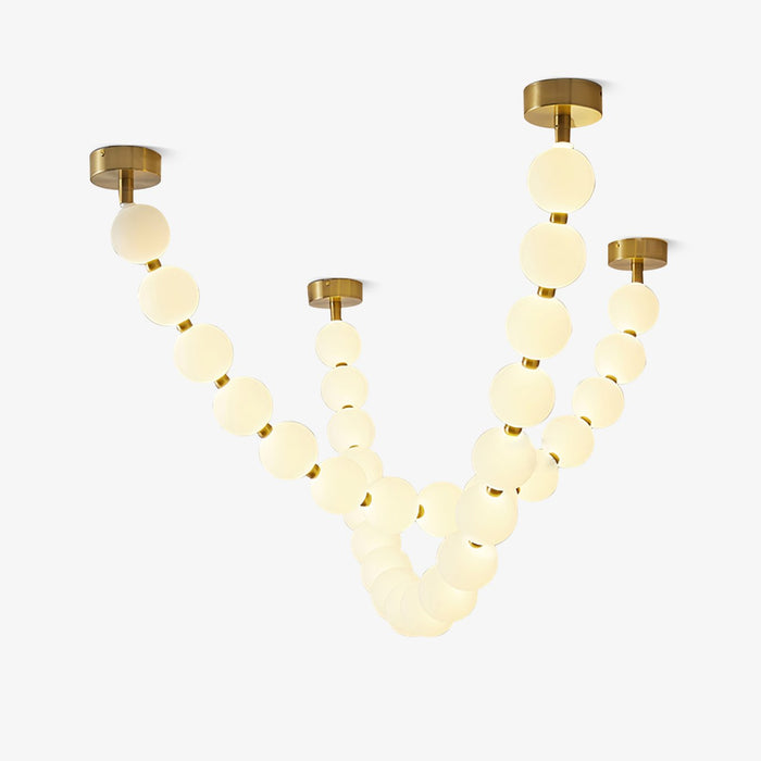 Pearl Glass Necklace Balls Chandelier-DWHOME