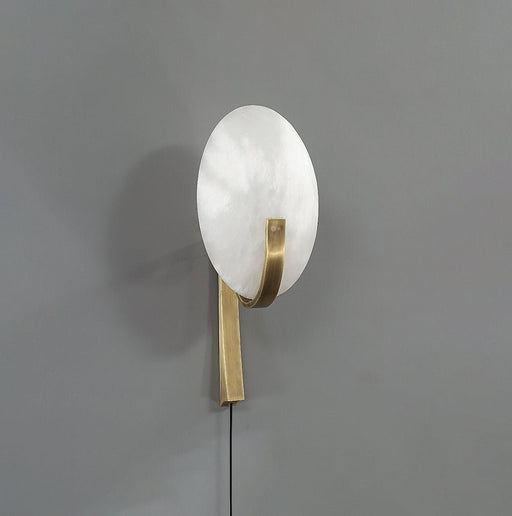 Alice Alabaster Plug-in Wall Lamp-DWHOME