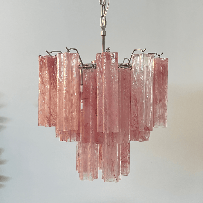 Pink Glass Tubes Chandelier-DWHOME