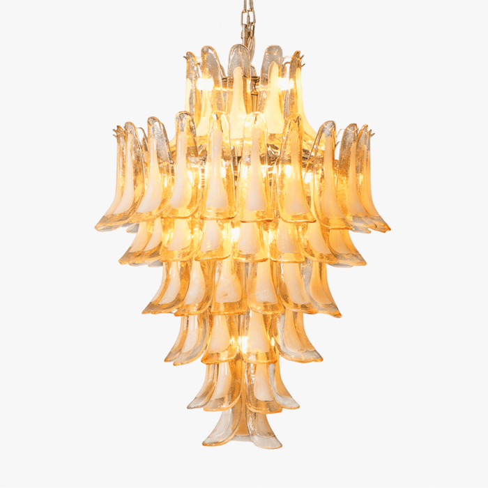Yellow Murano Glass Petals Chandelier