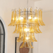 Murano Amber Lily Chandelier-DWHOME