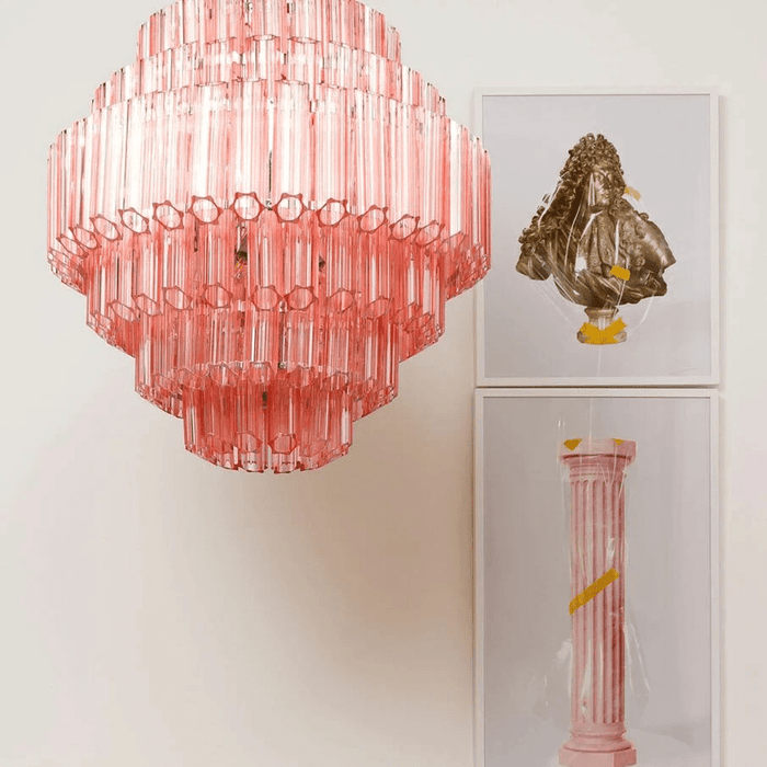 Pink Palermo Murano Chandelier-DWHOME