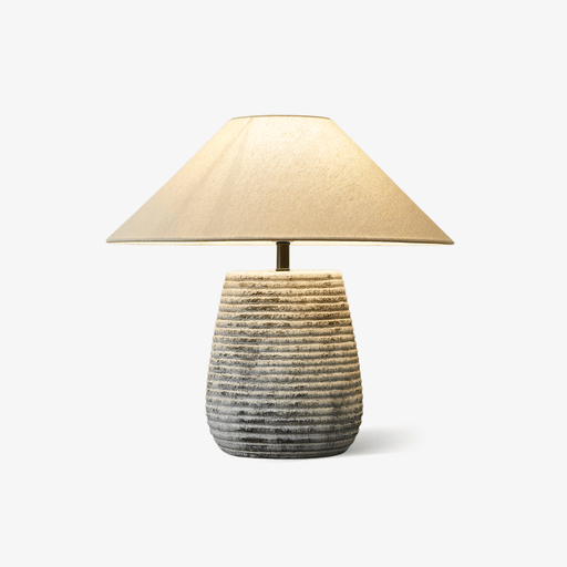 Callisto Ribbed Ceramic Table Lamp - Vakkerlight