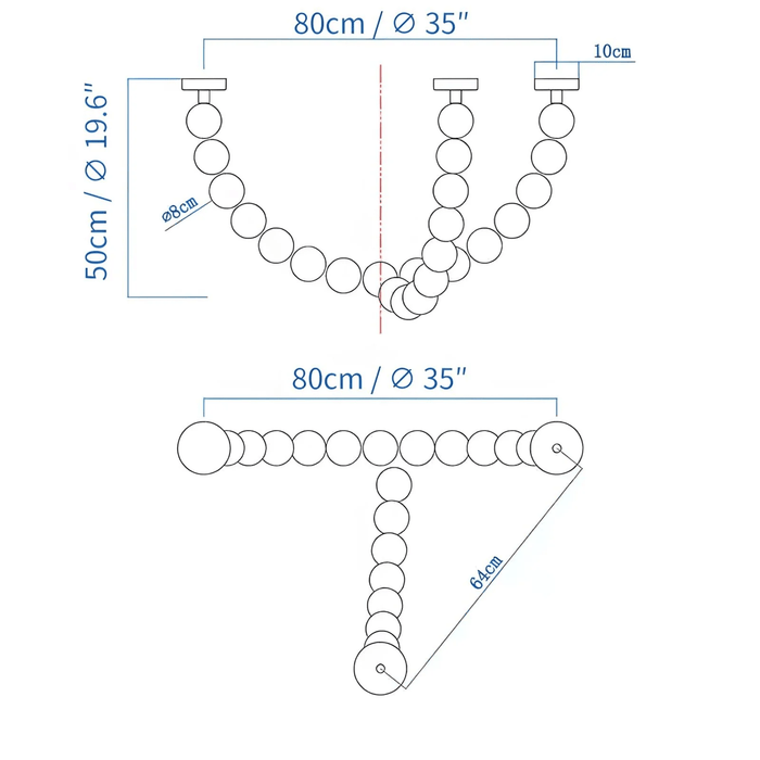 Halti Necklace Acrylic Chandelier - Vakkerlight