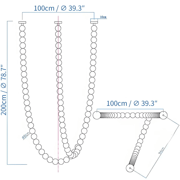 Halti Necklace Acrylic Chandelier - Vakkerlight