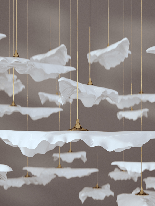 Leaf Twisted Sculptural Customize Chandelier