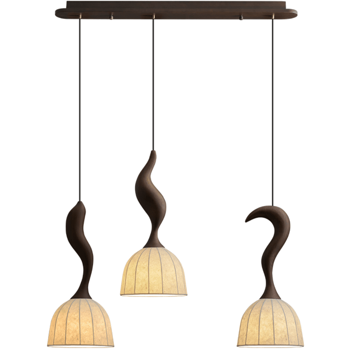 Elowen Twisted Wood Pendant Light-DWHOME