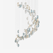 Aqua Ripple Glass Art Customize Chandelier - 