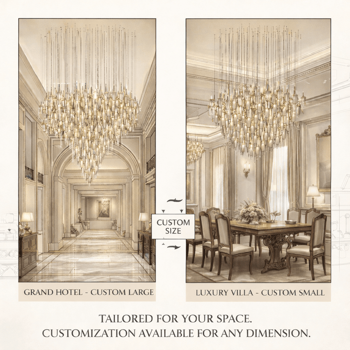 Vitara Glass Drop Customize Chandelier - Vakkerlight