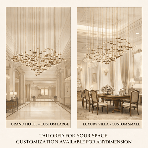 Leaf Twisted Sculptural Customize Chandelier - Vakkerlight