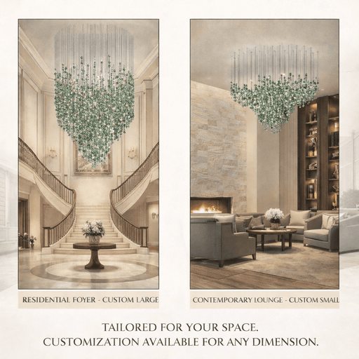 Emerald Rainfall Crystal Customize Chandelier - Vakkerlight