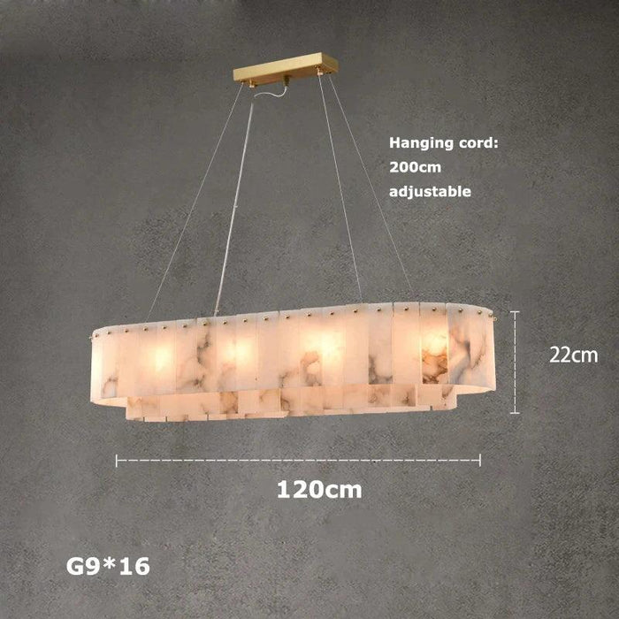 Moonshade Natural Marble Dining Room Chandelier-DWHOME