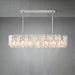 Lattace Clear Glass Rectangular Chandelier 49"67''-DWHOME