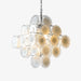 Murano Disc White Glass Chandelier-DWHOME