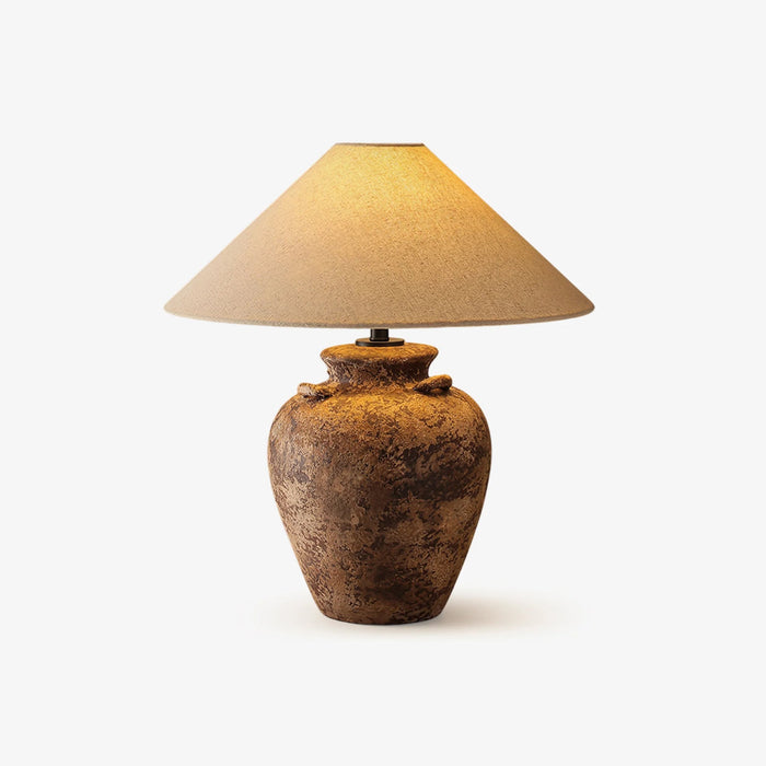 Vintage Terracotta Vase Table Lamp-DWHOME