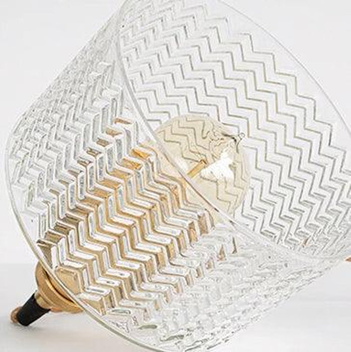 Matilda Glass Mid Century Vintage look Brass Fitting Pendant Light-DWHOME