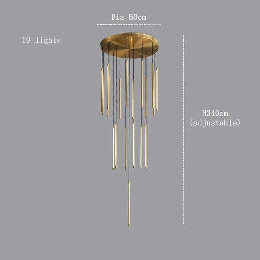 Grande Brass Entryway Pendant Light Fixture-DWHOME