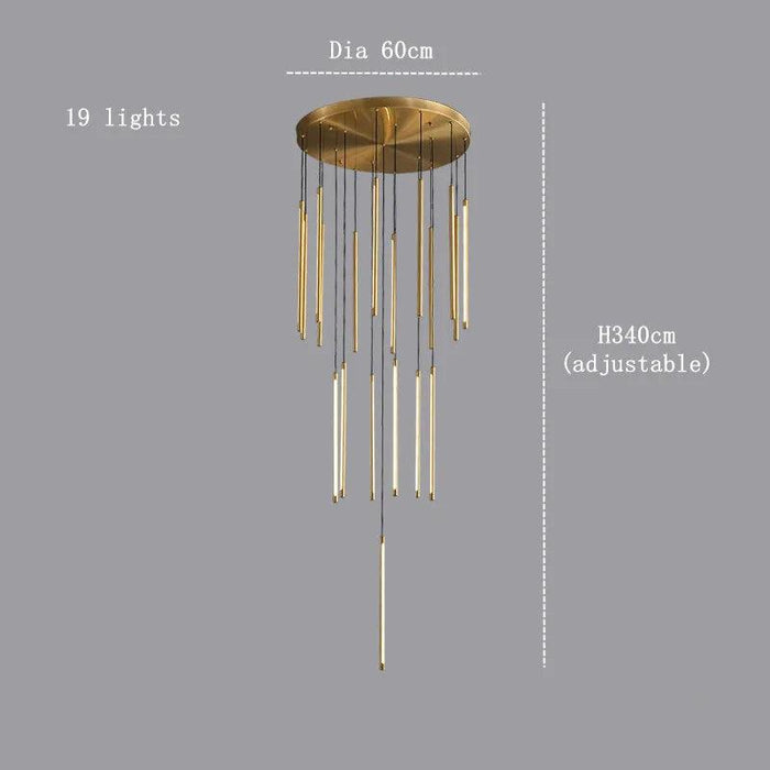 Grande Brass Entryway Pendant Light Fixture - DWHOME