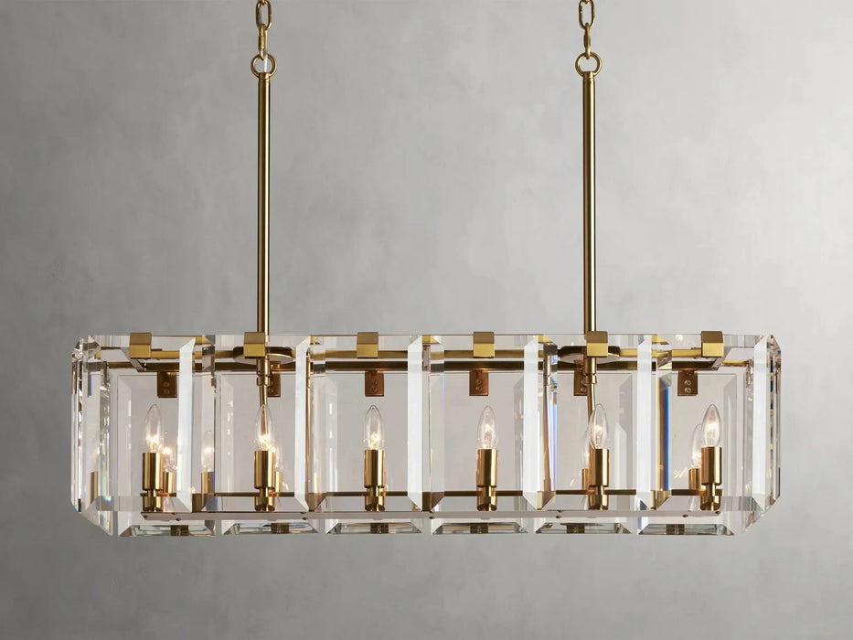 Amaya Rectangular Chandelier 12/16 Light-DWHOME