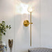 Glass and Brass Wall Light Fixture - DWHOME