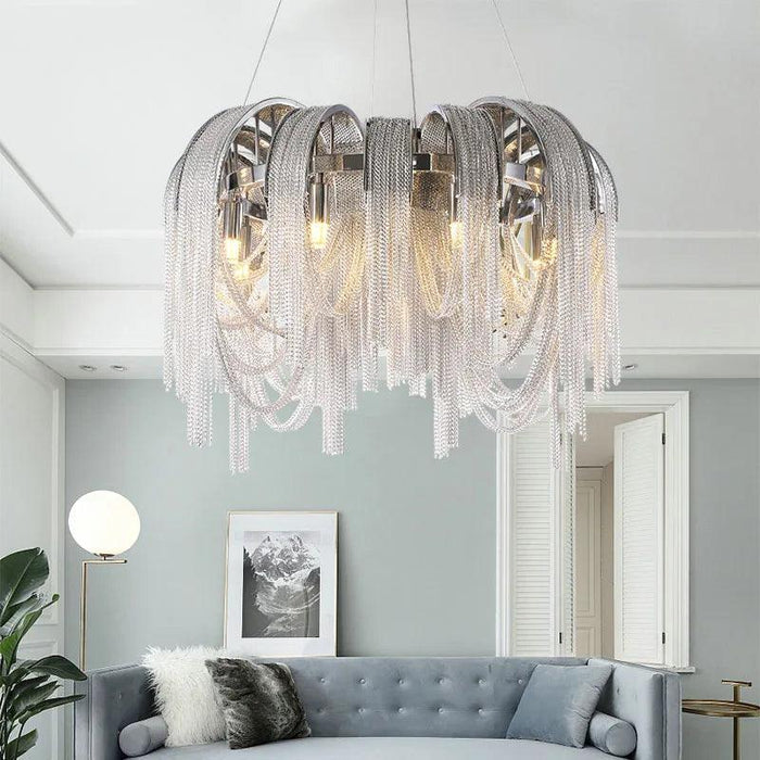 Cadena Chain Tassel Modern Chandelier - DWHOME