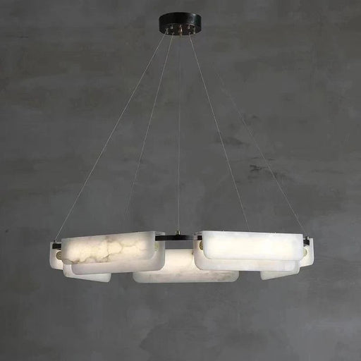 35" Natural Marble Modern Chandelier - DWHOME