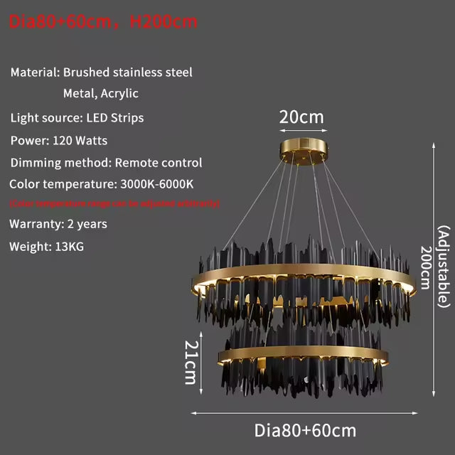 Nera 2-Tier Modern Chandelier-DWHOME