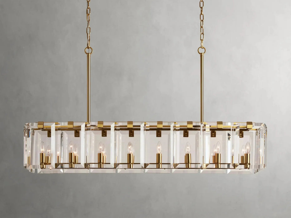 Amaya Rectangular Chandelier 12/16 Light-DWHOME