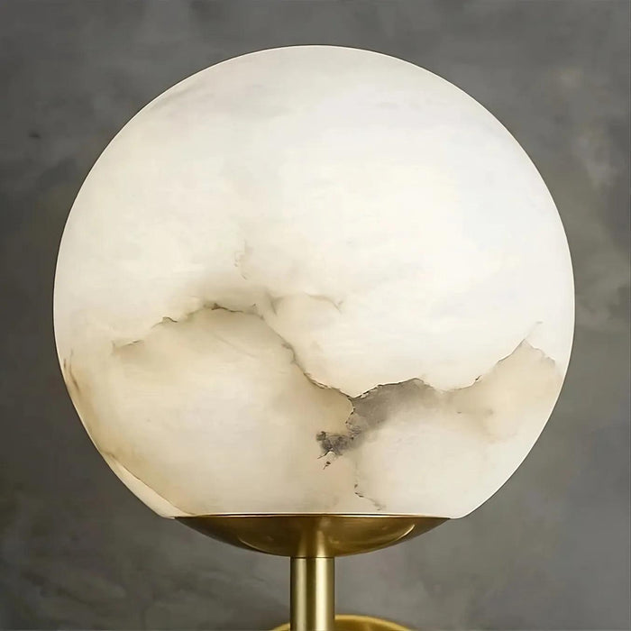 Natural Marble Sphere Wall Sconce - DWHOME