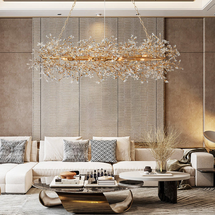 Fiore Oval Chandelier 62''74''-DWHOME