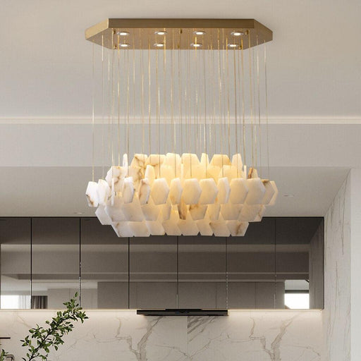 Natural Marble Modern Chandelier-DWHOME