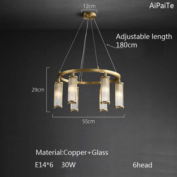 Palermo 6-Light Modern Chandelier For Living Room - DWHOME