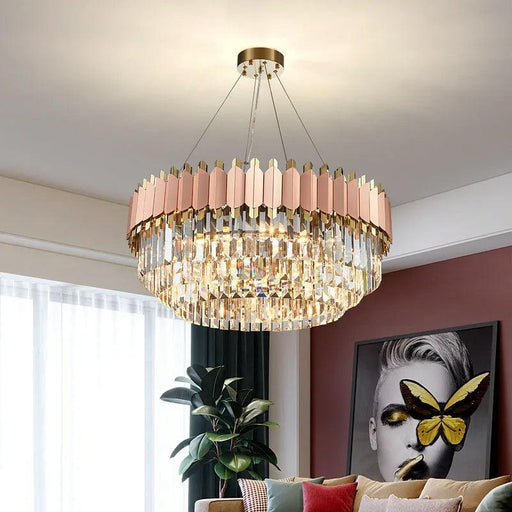 Gio Rose Gold Modern Chandelier-DWHOME