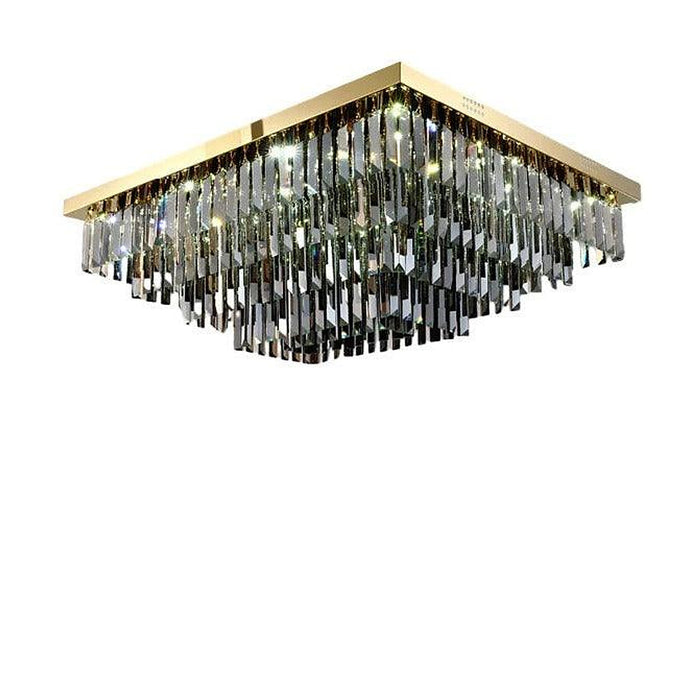 Gio Smoke Grey Crystal Ceiling Chandelier-DWHOME