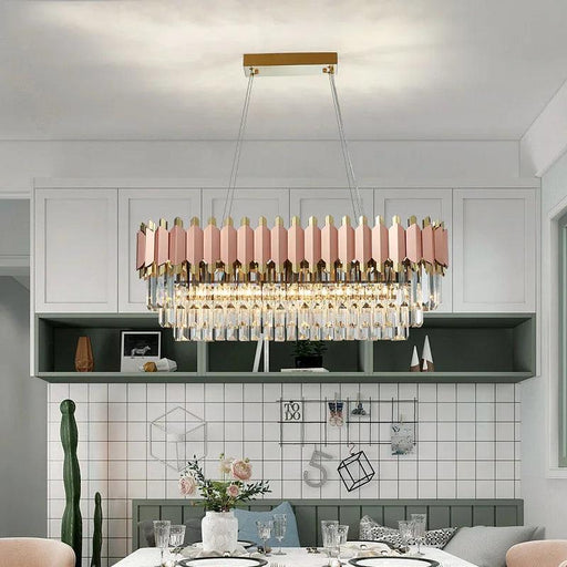 Gio 39" Rose Gold Dining Room Chandelier-DWHOME